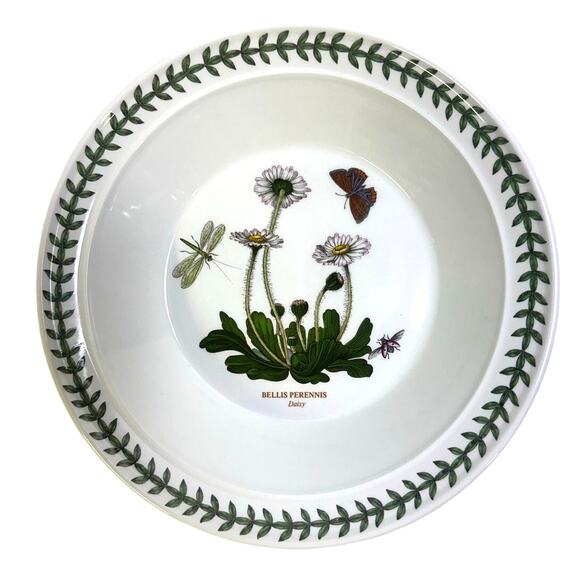 Portmeirion Vintage Botanic Garden England 8.5" Daisy Rim Soup Bowl - Picture 1 of 6